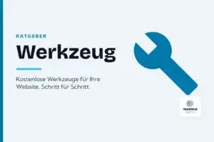 Grafik der Ratgeber-Reihe Werkzeug mit einem Schraubenschl&uuml;ssel und dem Logo von Ingenius Agency